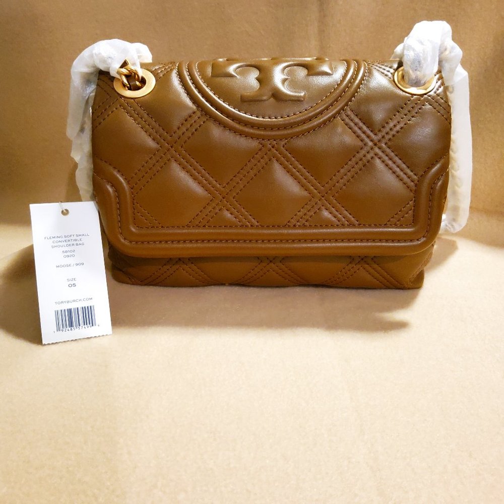 Tory Burch Soft Small Convertible Fleming Shoulder Bag